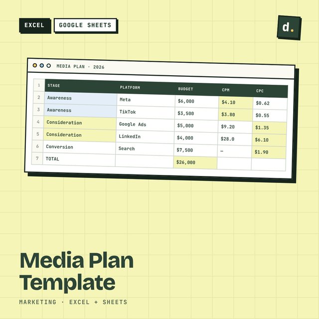 Media Plan Template cover