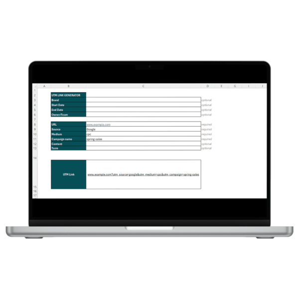 UTM Tracking Generator Template by Danielog